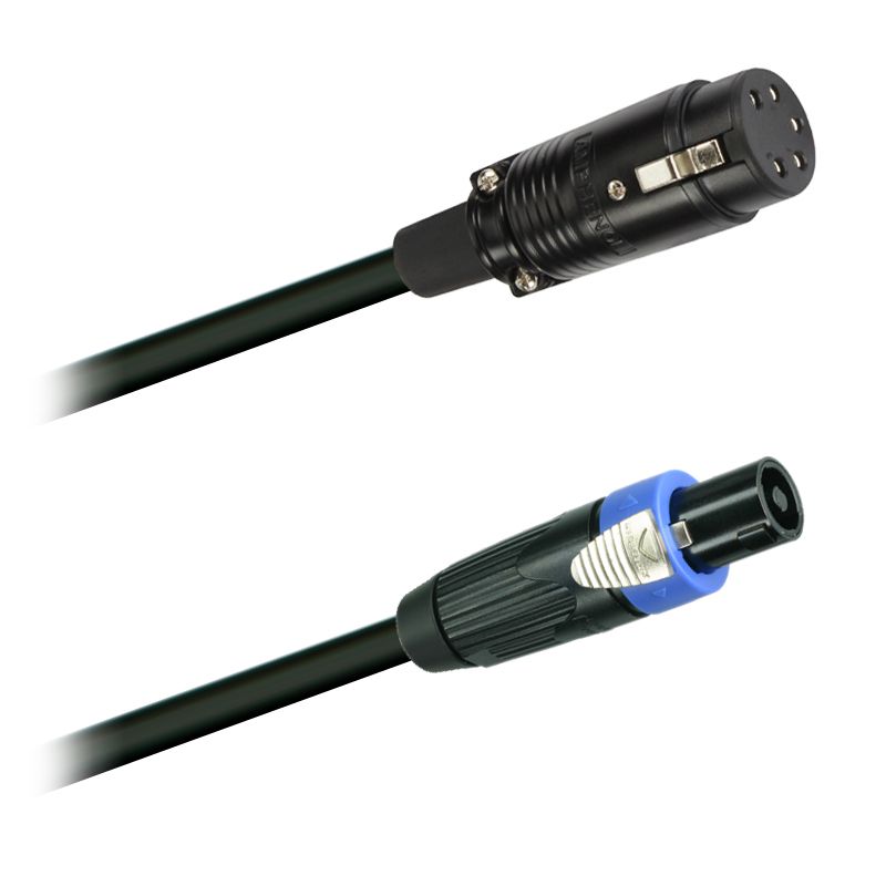 Reproduktorový OFC kabel  4x2,5 mm2   EP-5-11PB Amphenol - Speakon NLT4FX-BAG Neutrik (0,5m - 20m)