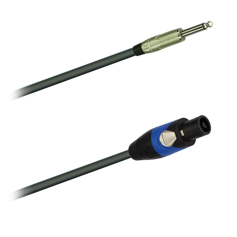Reproduktorový kabel 2x2,5 mm2   Jack 6,3 ACPM-KN  - Speakon SP-2-FS Amphenol  délka 15m