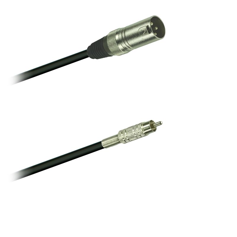 Audio kabel nesym. Cinch konektor-XLR konektor  (1,5 - 5m)