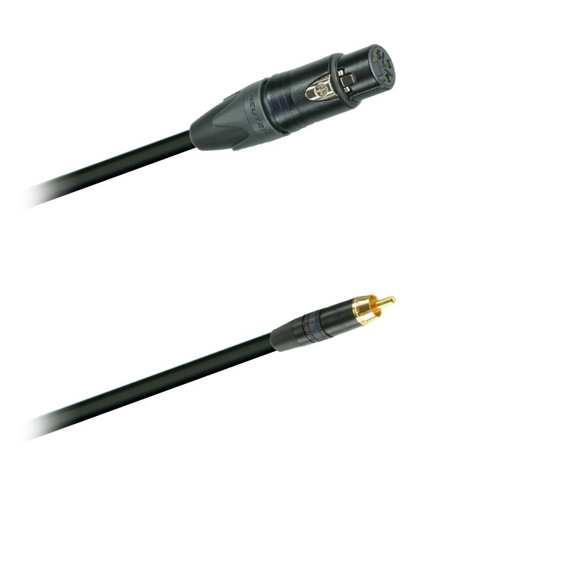 Audio-kabel, nesymetrický,  Cinch Rean NYS-373 - XLR Neutrik NC3FXX-B - 3,0 m