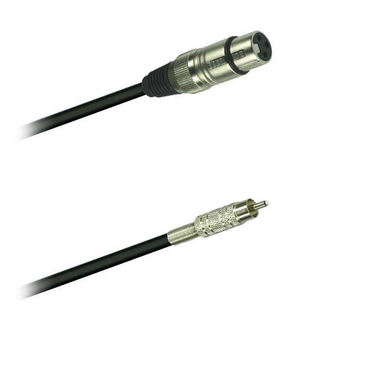 Audio-kabel, nesymetrický, Cinch-konektor / XLR-spojka - 5,0 m