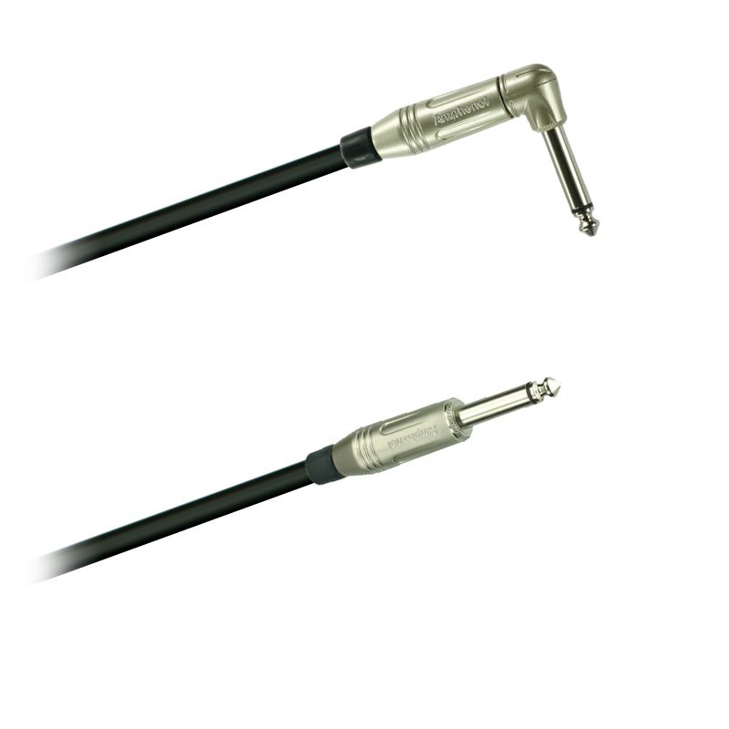 Instrument-kabel, Jack 6,3mm  mono ACPM-GN - úhl.-Jack 6,3mm  mono  Amphenol ACPM-RN - 3,0 m