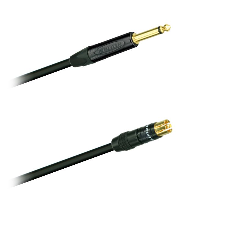 Audio-kabel, nesymetrický, Cinch Neutrik NF2C-B - Jack Neutrik NP2X-B - 1,0 m    
