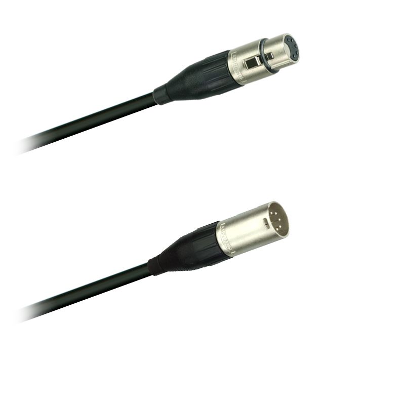 DMX - kabel  XLR-konektor  Amphenol AC5M - XLR-spojka Amphenol AC5F  (0,5 - 20m)