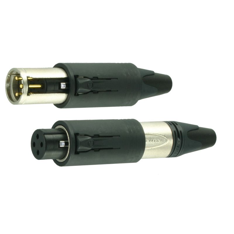 UNISEX-XLR-kabelový konektor/spojka Neutrik NC3FM-C-B      černý      3-pól.     zlaté kontakty