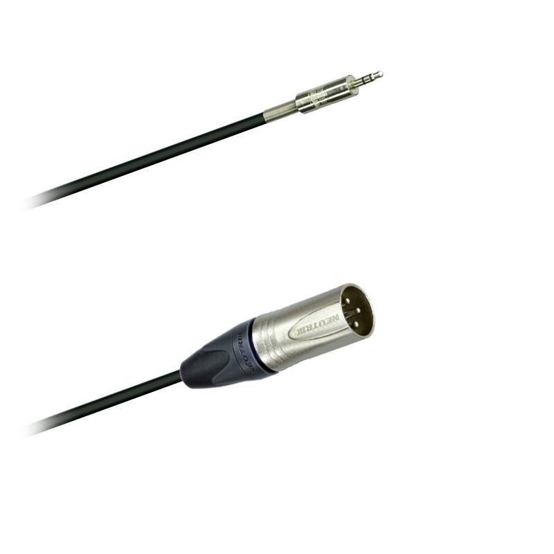 Audio-Kabel, symetrický, Jack-konektor 3,5mm- XLR Neutrik NC3MXX - 1,5 m