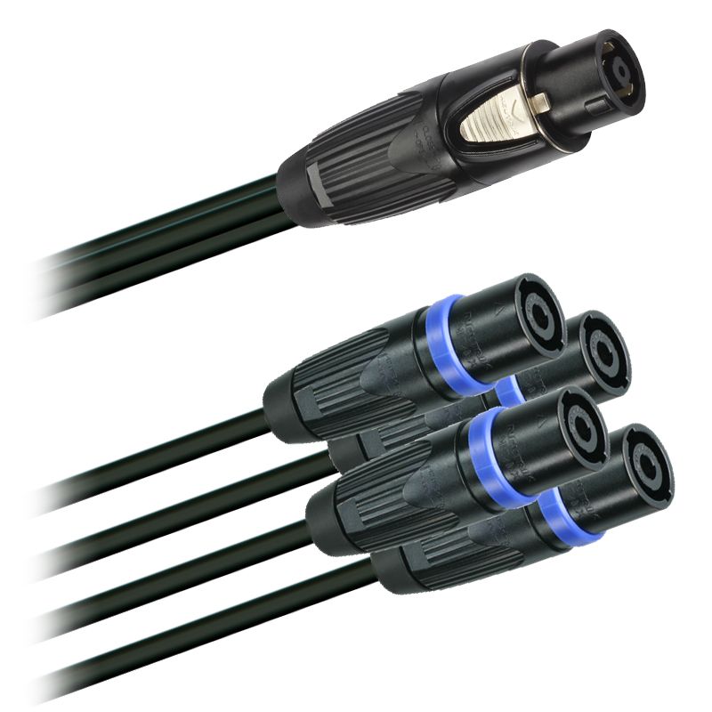 Reproduktorový kabel 4x 2x2,5 mm2  Speakon NLT8MFX-BAG - 4x Speakon NLT4MX-BAG  délka 1,5m