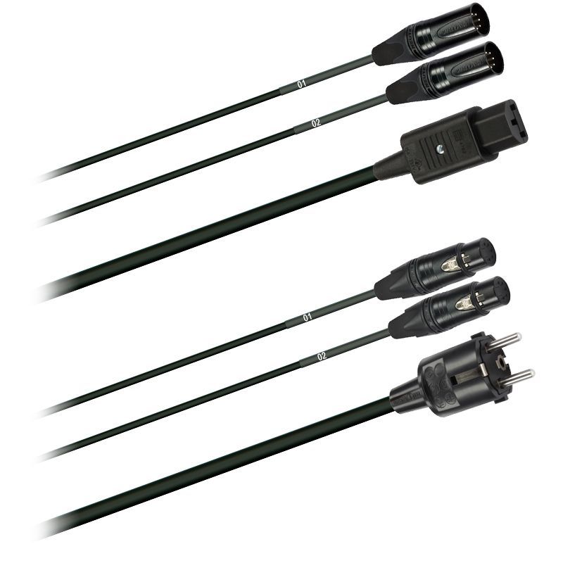 Hybridní kabel - 2x DMX/Digital-Audio + síť 3x 1,5mm2, Délka: 15m  
