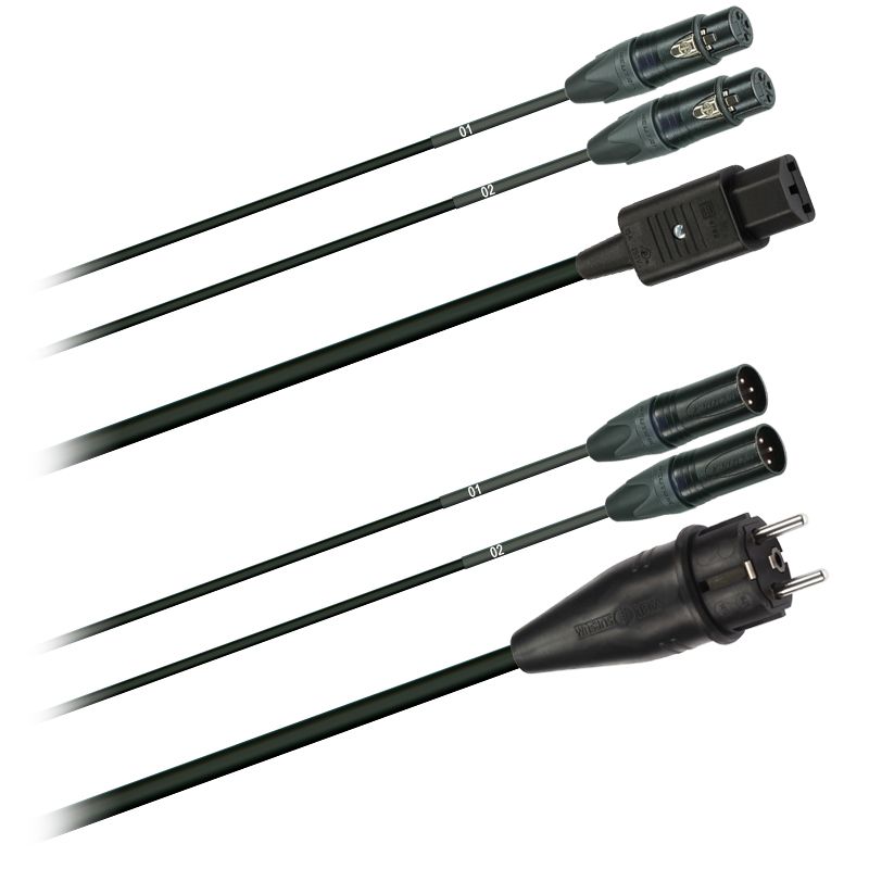 Hybridní kabel - 2x DMX/Digital-Audio + síť 3x 2,5mm2, Délka: 15m 