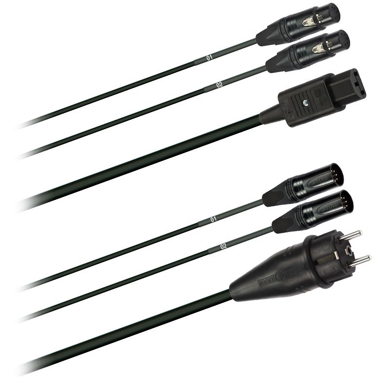 Hybridní kabel - 2x DMX/Digital-Audio + síť 3x 2,5mm2, Délka:15m  