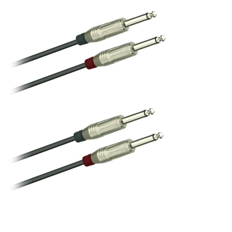 Audio-kabel, symetrický, 2x 2 Jack mono Amphenol ACPM-GN - 1,5 m