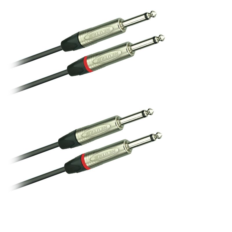 Audio-kabel, symetrický, 2x 2 Jack mono Neutrik NP2X- 3,0 m