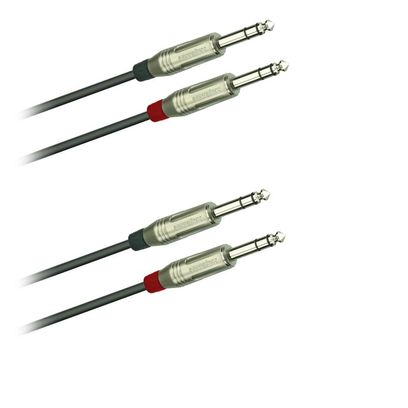 Audio-kabel, 2x symetrický, 2 x 2 Jack stereo Amphenol ACPS-GN - 1,5 m