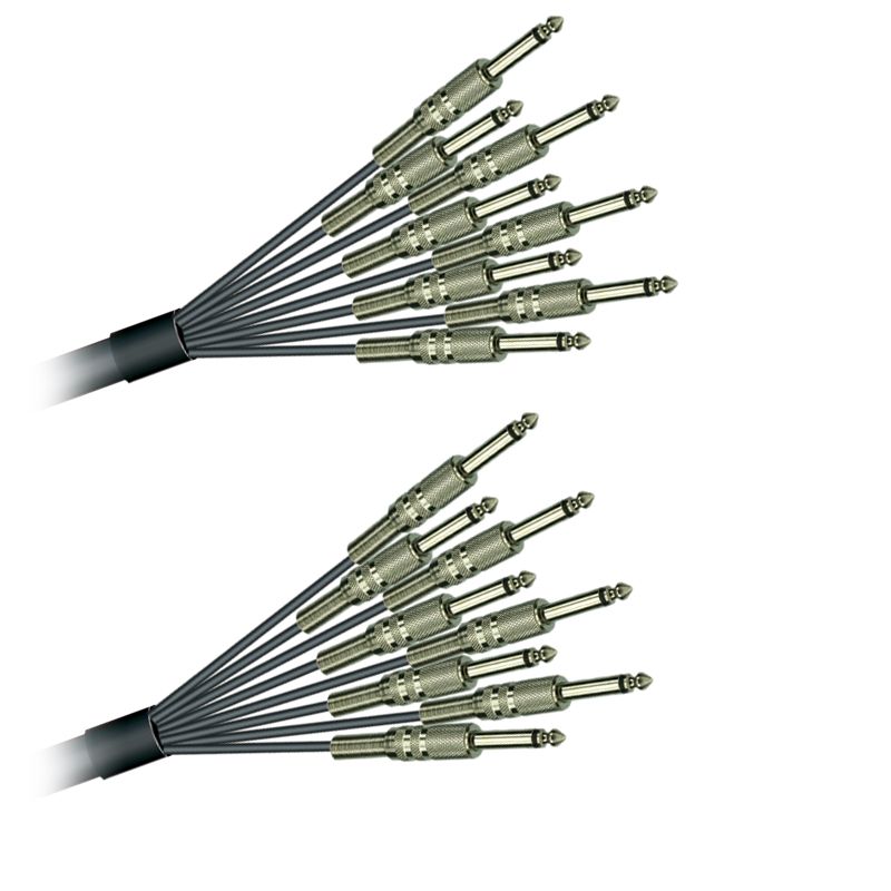 Audio-Multitrack s ozn. konektory - 8x jack    -    8x jack, délka (m) 10, incl. 0,4m rozplet  