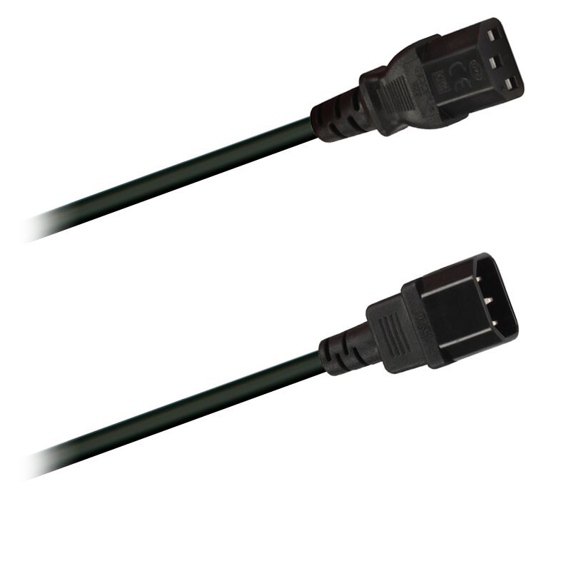 Přístrojový - prodlužovací-síťový kabel konektor IEC-C14 -spojka IEC-C13 (1,5m-3m)
