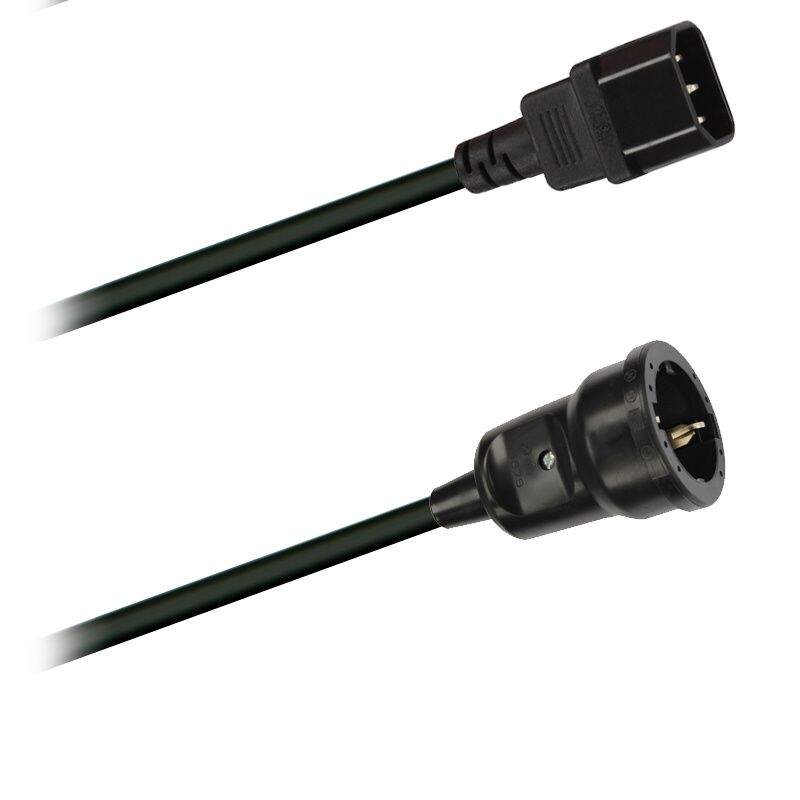 Přístrojový konektor IEC-C14 - kabelová zásuvka-síťový kabel