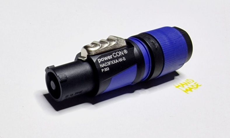 PowerCON-konektor Neutrik NAC3FXXA-W-S     Power-IN      / modrý  (pro NAC3MPA-1)