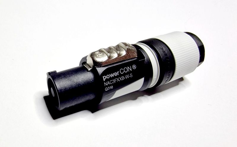 PowerCON-konektor Neutrik NAC3FXXB-W-S/ Power-OUT / šedý  (pro NAC3MPB-1)   