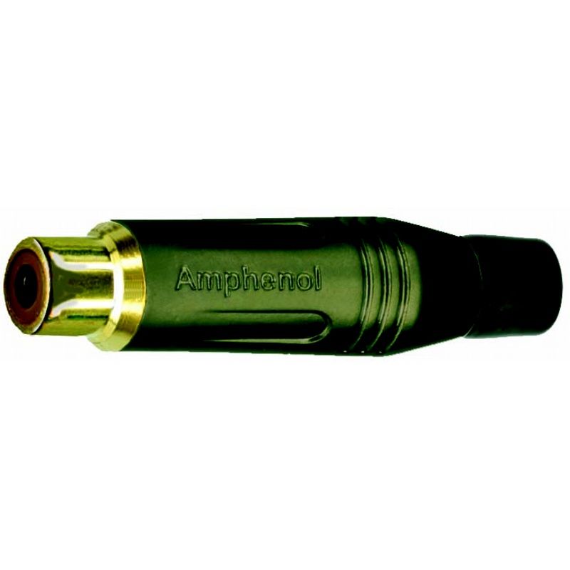 Cinch-spojka Amphenol  ACJR-BLK     zlato - černý   