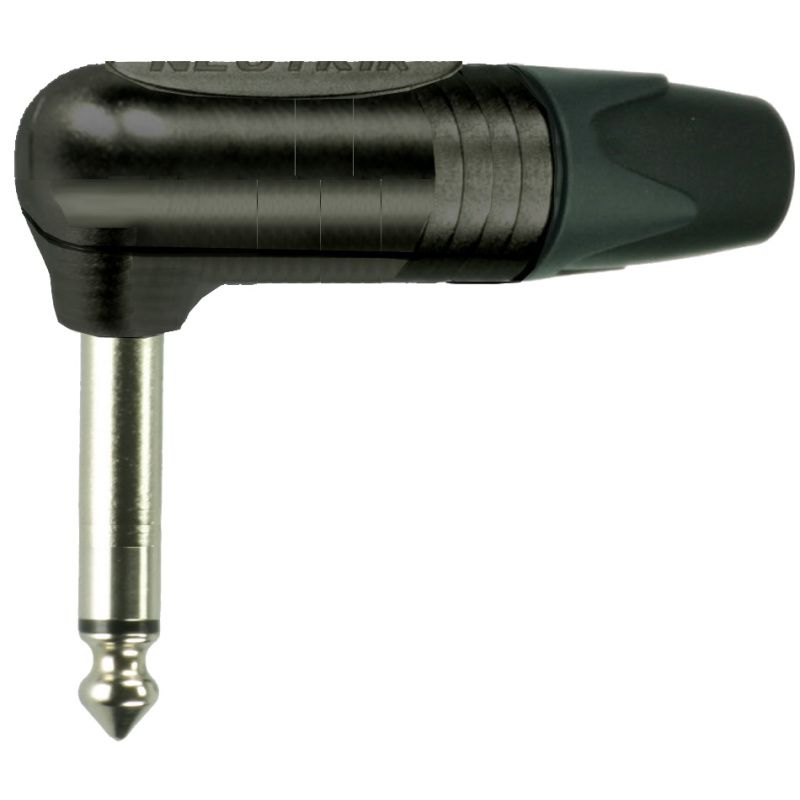 Úhlový-Jack-konektor 6,3mm mono Neutrik NP2RX-BAG - černý  