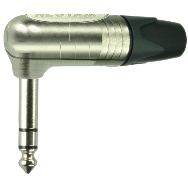 Úhlový-Jack-konektor 6,3mm stereo Neutrik NP3RX-BAG - černý