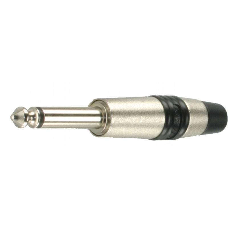 Jack-konektor 6,3 mm / mono / Rean NYS 224C-6   kov. / značení: modrý