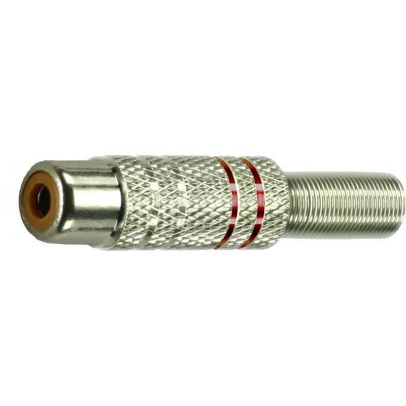 Cinch-spojka - kov./  značený-červený