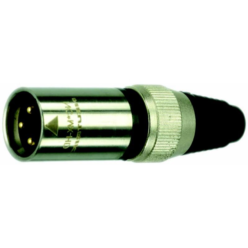 XLR-konektor / kov. Neutrik NC3MX-HDB    černý       3-pól.     zlaté kontakty  