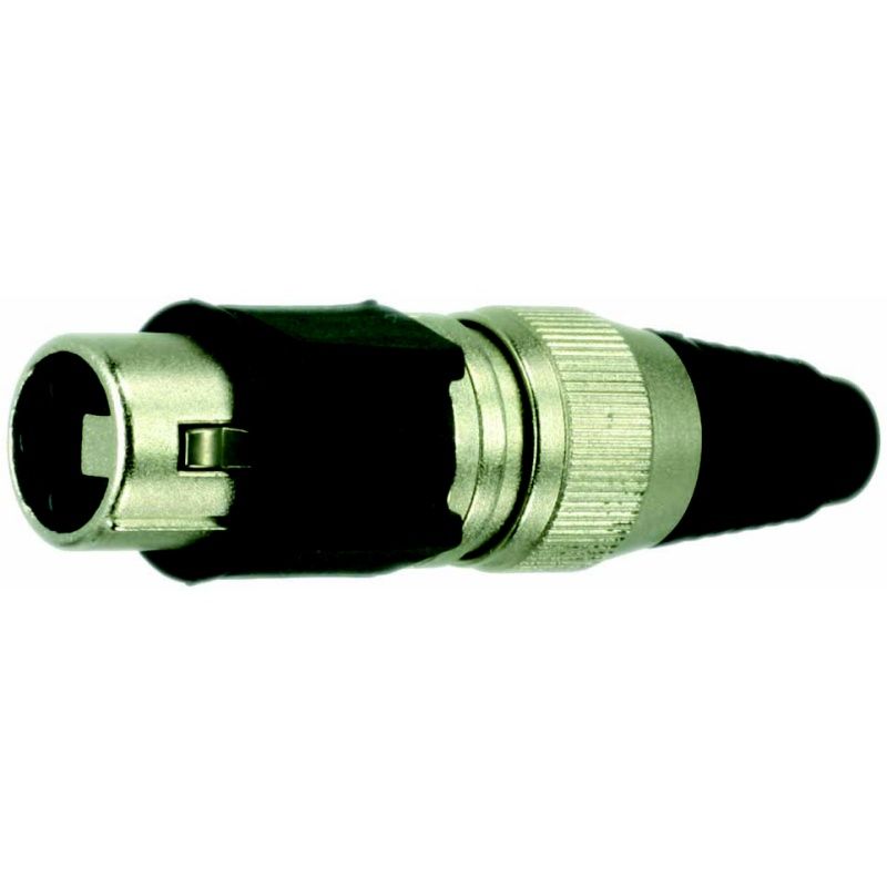 XLR-spojka / kov. Neutrik NC3FX-HDB    černý       3-pól.     zlaté kontakty   