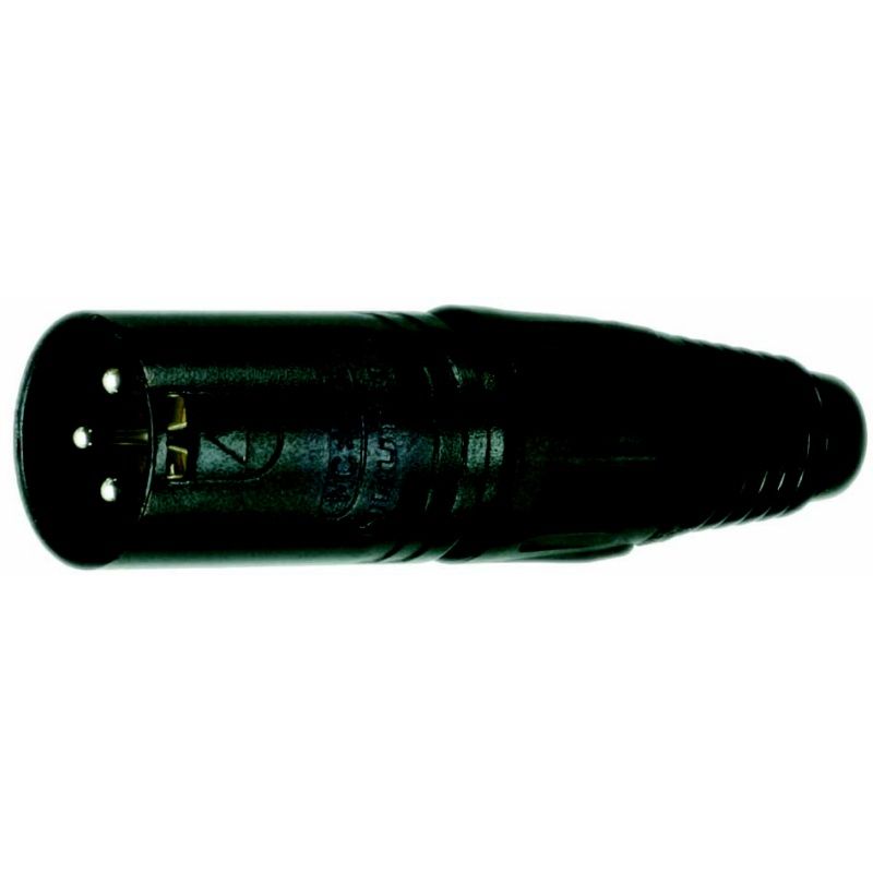 XLR-konektor / kov. Neutrik  NC3MX-BAG     černý      3-pól.   