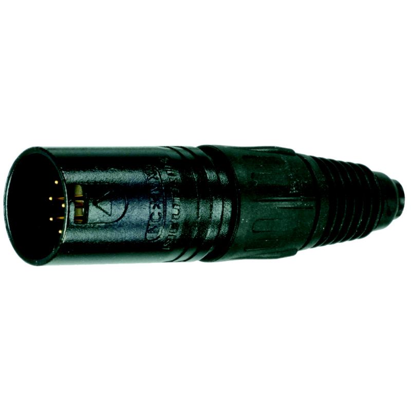 XLR-konektor / kov. Neutrik  NC7MX-B          černý      7-pól.     zlaté kontakty    