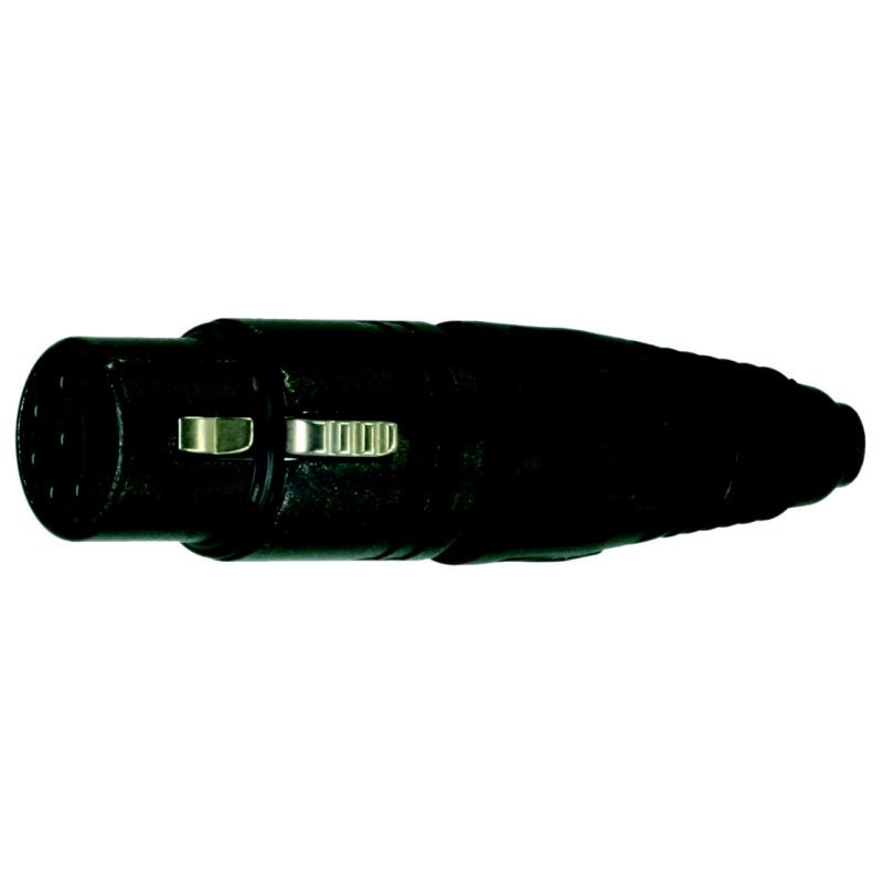 XLR-spojka / kov. Neutrik NC6FX-B          černý      6-pól.     zlaté kontakty   