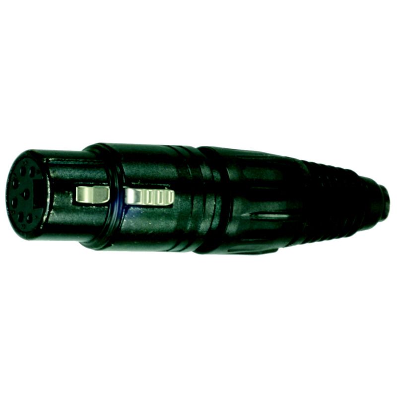 XLR-spojka / kov. Neutrik NC7FX-B          černý      7-pól.     zlaté kontakty    