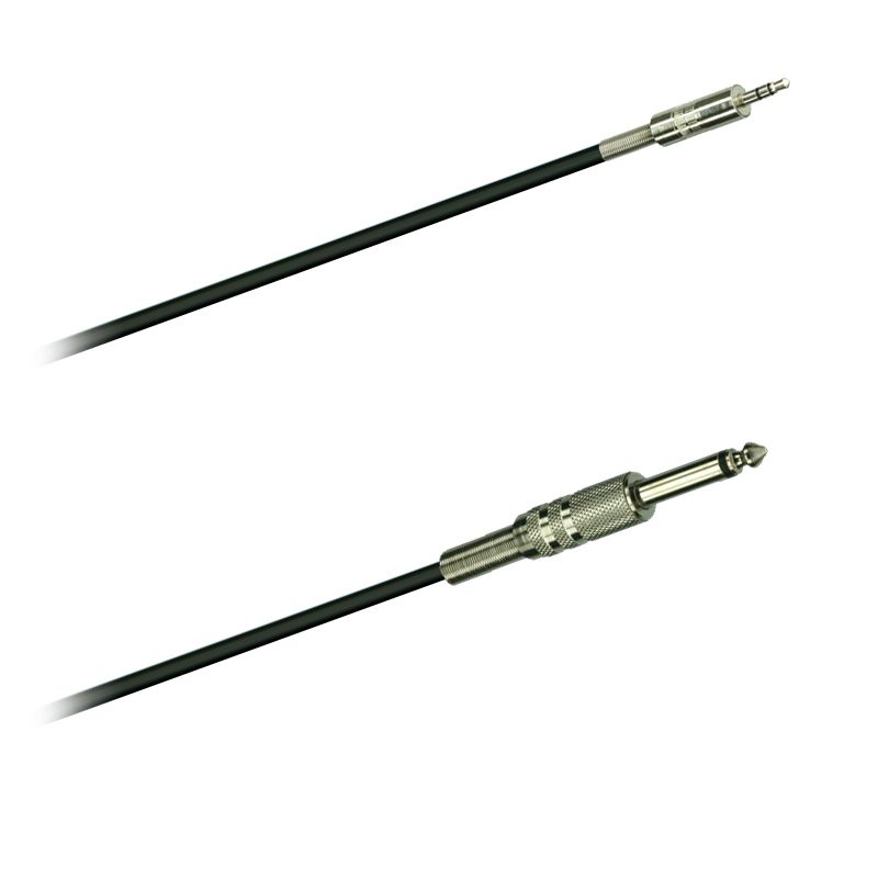 Audio-Kabel, nesymetrický, Jack-konektor 3,5mm stereo  - Jack-konektor 6,3mm  mono - 0,5 m