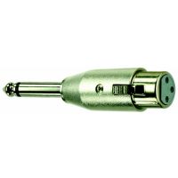 Adaptér XLR spojka - Jack konektor 6,3 mm mono