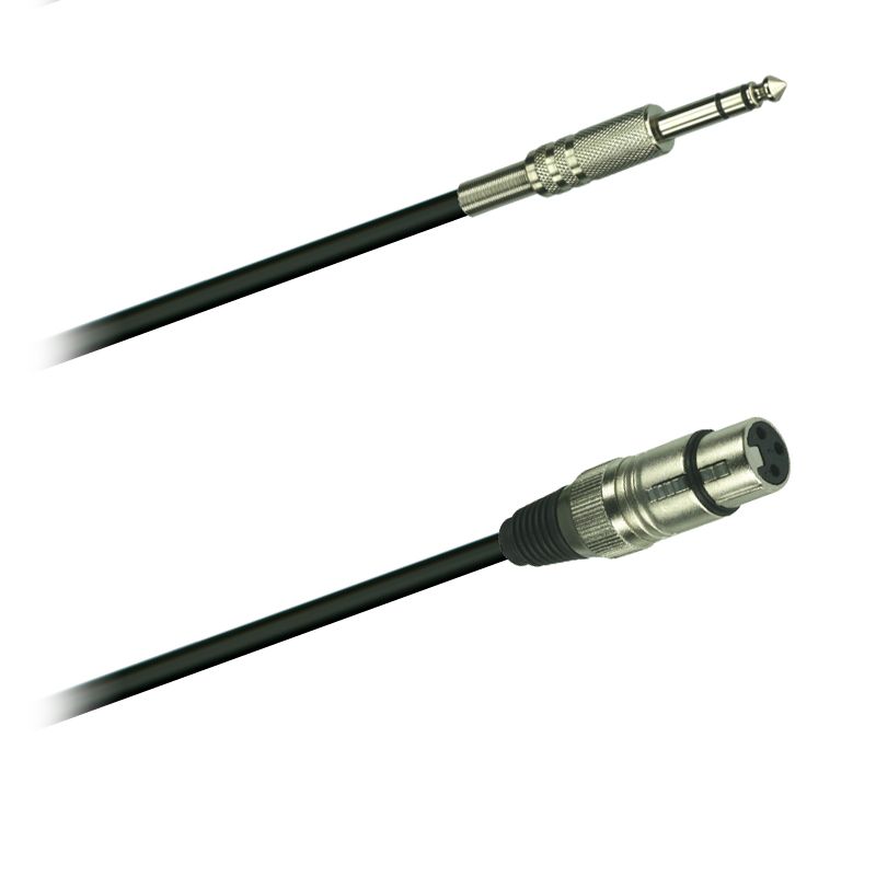 Audio-kabel, Jack stereo 6,3mm - XLR/F     délka 3,0m