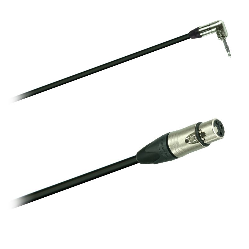 Audio kabel sym. úhl. Jack 3,5 stereo Neutrik - XLR/F Neutrik 5,0m