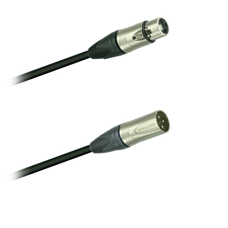 Mikrofon-kabel sym.  XLR Neutrik NC3MXX - XLR Neutrik NC3FXX  (0,5 - 50m)