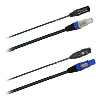 Hybridní kabel   1x DMX Digital-Audio + síť 3x 1,5mm2   PowerCON  5 pól.XLR  (2,0 - 20m)