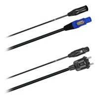 Hybridní kabel   1x DMX Digital-Audio + síť 3x 1,5mm2   PowerCON Schuko 5 pól. XLR (2,0 - 20m)