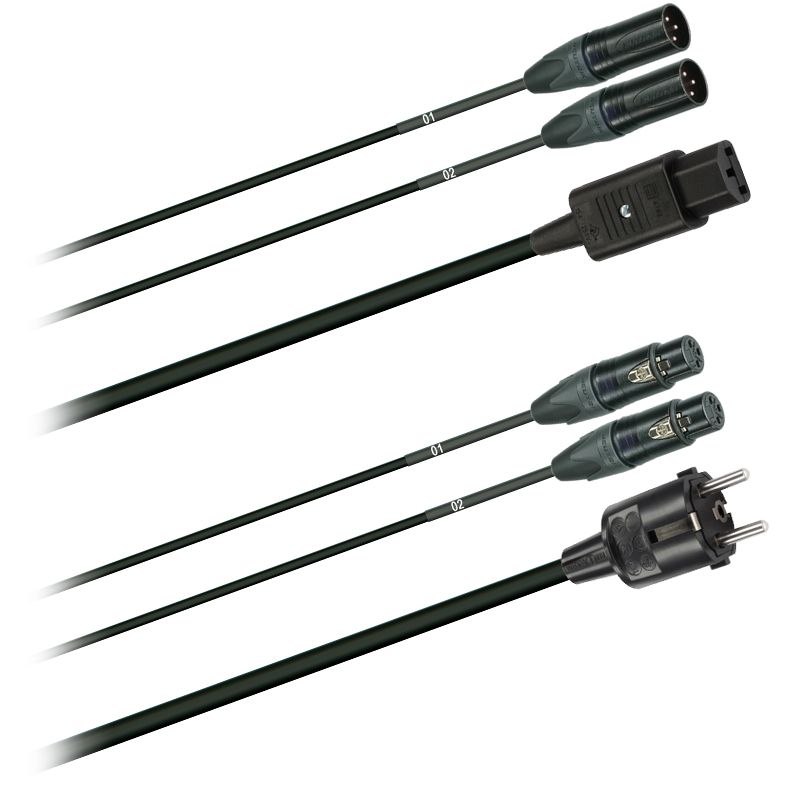 Hybridní kabel   2x DMX Digital-Audio + síť 3x 1,5mm2  (2,0 - 20m)