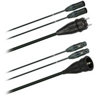 Hybridní kabel 2x DMX Digital-Audio + síť 3x 2,5mm2  Schuko (2,0 - 20m)