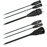 Hybridní kabel  2x DMX Digital-Audio + síť 3x 2,5mm2 Schuko 5 pól. XLR  (2,0 - 20m)