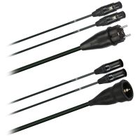 Hybridní kabel 2x DMX Digital-Audio + síť 3x 2,5mm2 Schuko 5 pól. XLR  (2,0 - 20m)