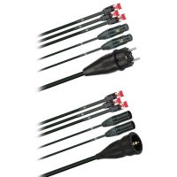 Hybridní kabel 3x Cat 5  + 2x DMX Digital-Audio + síť 3x 2,5mm2 (2,0 - 60m)