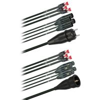 Hybridní kabel 3x Cat 5  + 4x DMX Digital-Audio + síť 3x 2,5mm2  3pól. XLR schuko  (2,0 - 60m)