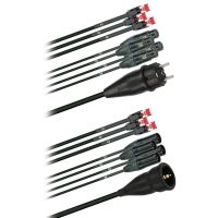 Hybridní kabel 3x Cat 5  + 4x DMX Digital-Audio + síť 3x 2,5mm2  3pól. XLR schuko  (2,0 - 60m)