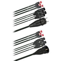 Hybridní kabel 3x Cat 5  + 4x DMX Digital-Audio + síť 3x 2,5mm2  5pól. XLR schuko  (2,0 - 60m)