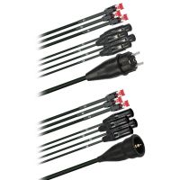 Hybridní kabel 3x Cat 5  + 4x DMX Digital-Audio + síť 3x 2,5mm2   5pól. XLR schuko  (2,0 - 60m)