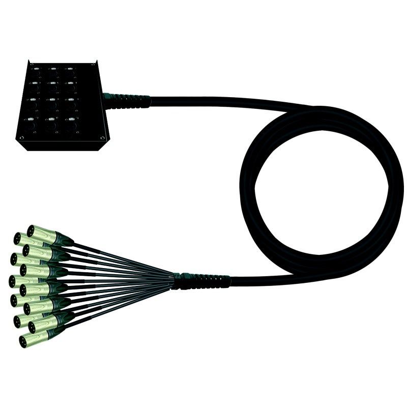 12/0 Stagebox s bičem-rozpletem Amphenol (10-40m)